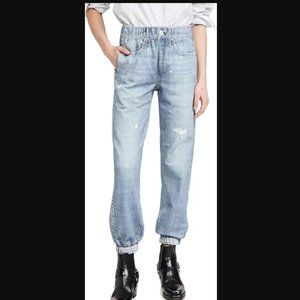 RAG & BONE Miramar Cotton Denim Print Joggers Sweatpants Glasshill Medium